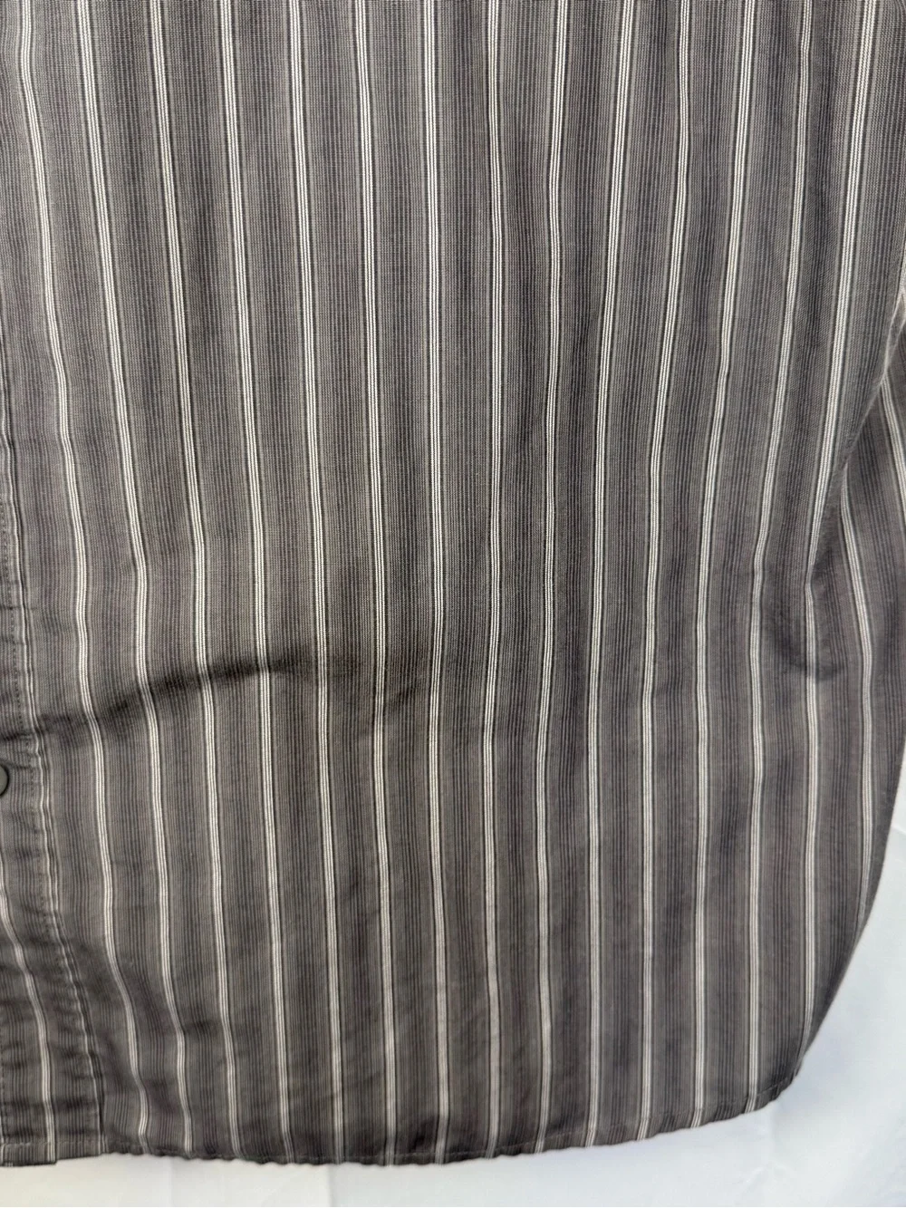 The North Face Gray Striped Button Down Shirt XXL Short Sleeve
